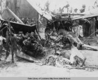 Hydroplane wreck near Donaldsonville Louisiana during flood relief work of 1927