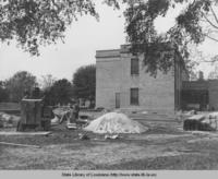 Construction work on Parker Hall at Southern University in Baton Rouge in the 1930s