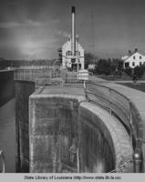 Navigation locks in Plaquemine Louisiana approximately 1940