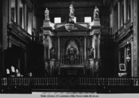 Altar of St. Louis Cathedral in the French Quarter of New Orleans, Louisiana, from the 1930s.