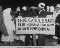 Candle march services at First Mission Baptist Church in Shrewsbury Louisiana in the 1930s