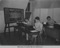 Night school for enlisted men at Barksdale Air Force Base in Bossier Parish in 1940