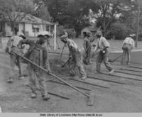 Road Construction on Bush Street in Alexandria Louisiana in 1937