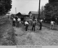 Excavation of East Drive Street in Baton Rouge in 1937