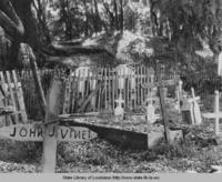 Fleming Plantation graveyard near Lafitte Louisiana in the late 1930s