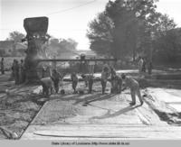 Paving and road construction on Boulevard Street in Lake Charles Louisiana in 1936