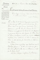 Letter from Denis Decres, minister of the navy and the colonies, Paris, to Pierre Clement Laussat