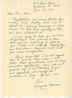 Letter from Margaret Chaisson