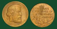 American Association of Anatomists 50th anniversary commemorative medal honoring Joseph Leidy (1938): 