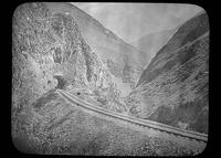Railroad tracks through the Andes