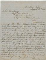 Personal letter from John A. Buckner, Jackson, Mississippi, to Jefferson Davis, no place