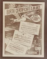 Sheet Music Cover: Birth Certificate of the Blues