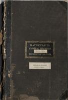 Register of Matriculants in the Academical/Collegiate Department of University of Louisiana/Tulane University,  1878-1899, plus Law Department, 1886-1889