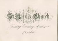 Wedding invitation to Mr. and Mrs. John Badger, 1872 April 30 - May 2
