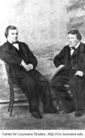 Michael Hahn, left, and Alfred Shaw, a prominent New Orleans Republican and Hahn's closest associate. (circa 1863) Courtesy Mrs. Raymond Schoonmaker."