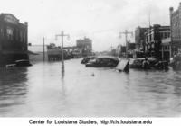 Downtown Crowley during the 1940 flood.