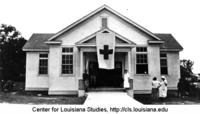 Red Cross hospital at Opelousas during the 1927 flood.