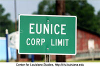 Eunice corporation limits sign.