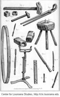 Eighteenth-century French blacksmith's tools.