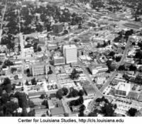 Aerial view of downtown Lafayette.