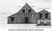 Water-powered grist mill planned near New Orleans by the Company of the Indies, 1732.