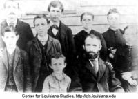 Nicholas Joseph Zaunbrecher and his family, ca. 1888.