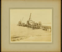 Pier and presumably workers of the Cuyamel Fruit Company, Honduras.