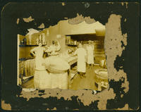 Photograph of DeLuxe Lunchroom, interior (kitchen), Poydras Street, New Orleans