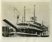 Steamboat Jesse K. Bell at New Orelans wharf