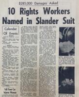 10 Rights Workers Named in Slander Suit (12/4/66)