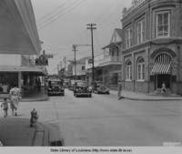 Street in Thibodaux Louisiana in the 1930s