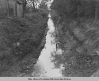 Drainage ditch in Crowley Louisiana in 1937