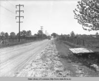 Completed farm-to-market road near Lake Charles Louisiana in 1937